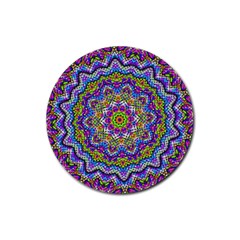 Farbenpracht Kaleidoscope Rubber Coaster (round) 