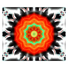 Abstract Kaleidoscope Colored Double Sided Flano Blanket (small) 