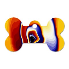 Fractal Art Paint Pattern Texture Dog Tag Bone (one Side)