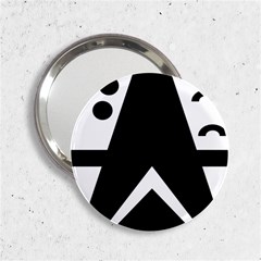 Black And White Geometric Design 2 25  Handbag Mirrors