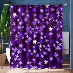 Textile Cross Pattern Square Shower Curtain 60  X 72  (medium) 