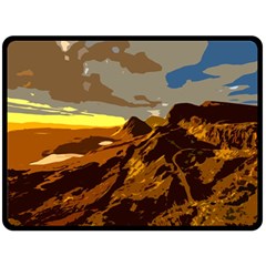 Scotland Monti Mountains Mountain Fleece Blanket (large) 