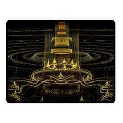 Fractal City Geometry Lights Night Fleece Blanket (small)