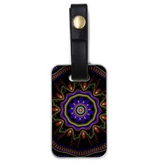 Fractal Vintage Colorful Decorative Luggage Tag (one Side)