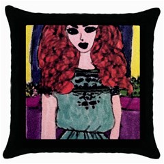 Sandy Throw Pillow Case (black)
