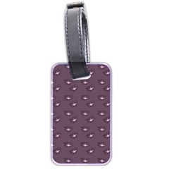 Zodiac Bat Pink Grey Luggage Tag (two Sides)