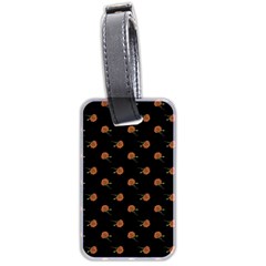 Peach Rose Black Luggage Tag (two Sides)