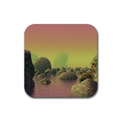 Planet Water Sea Landscape Space Rubber Coaster (square) 