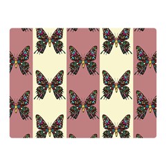 Butterflies Pink Old Old Texture Double Sided Flano Blanket (mini) 