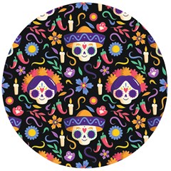 Dia De Los Muertos Wooden Bottle Opener (round)