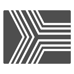 Abstrait Lignes Blanc/gris Double Sided Flano Blanket (large) 