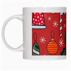 Colorful Funny Christmas Pattern White Mugs