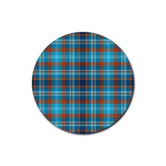 Tartan Scotland Seamless Plaid Pattern Vintage Check Color Square Geometric Texture Rubber Coaster (round) 