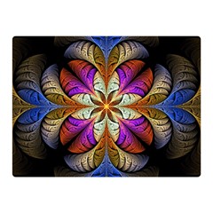 Fractal Flower Fantasy Pattern Double Sided Flano Blanket (mini) 