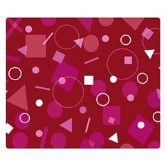 Lesbian Pride Flag Retro Shapes Pattern Double Sided Flano Blanket (small) 