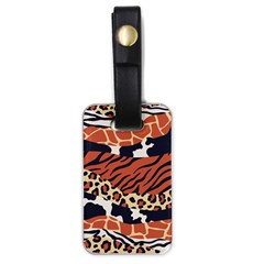Mixed Animal Skin Print Safari Textures Mix Leopard Zebra Tiger Skins Patterns Luxury Animals Texture Luggage Tag (one Side)