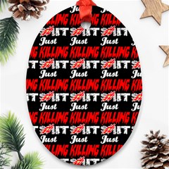 Just Killing It - Silly Toilet Stool Rocket Man Ornament (oval)