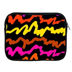 Multicolored Scribble Abstract Pattern Apple Ipad 2/3/4 Zipper Cases