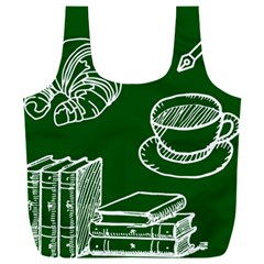 Books And Baked Goods Pattern Full Print Recycle Bag (xxxl)