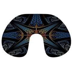Fractal Flower Travel Neck Pillow