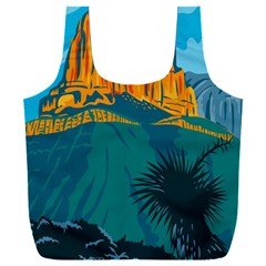Guadalupe Mountains National Park With El Capitan Peak Texas United States Wpa Poster Art Color Full Print Recycle Bag (xxxl)