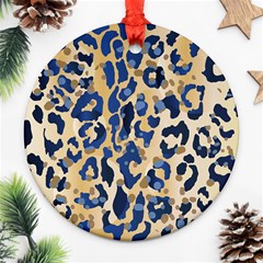 Leopard Skin  Round Ornament (two Sides)