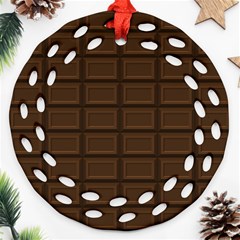Milk Chocolate Round Filigree Ornament (two Sides)