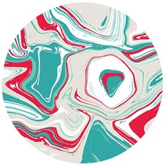 Vector Vivid Marble Pattern 4 Wooden Bottle Opener (round)