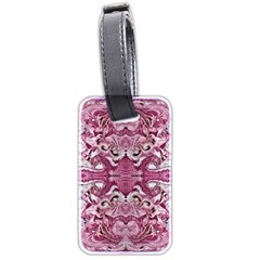 Pink Marbling Symmetry Luggage Tag (two Sides)