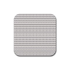 Mixed Gray Striped Ethnic Seamless Pattern Rubber Coaster (square) 