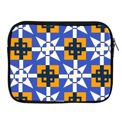 Shapes On A Blue Background                                                          Apple Ipad 2/3/4 Protective Soft Case