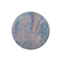 Convoluted Patterns Rubber Coaster (round)
