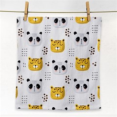 Seamless Pattern Cute Animals Face Towel