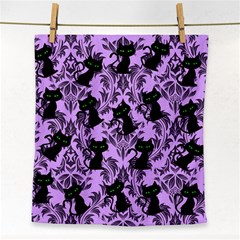 Purple Cats Face Towel
