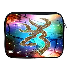 Browning Deer Glitter Galaxy Apple Ipad 2/3/4 Zipper Cases