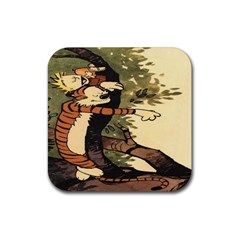 Calvin And Hobbes Rubber Coaster (square)