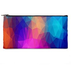 Triangles Polygon Color Pencil Case