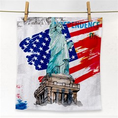 Statue Of Liberty Independence Day Poster Art Face Towel