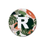 tropical polka plants 2 Drink Coaster (Round) Front