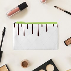 Illustration-chocolate-dropping-chocolate-background-vector Cosmetic Bag (xs)