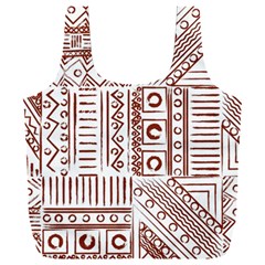 Tribal Pattern Vintage Texture Full Print Recycle Bag (xxxl)