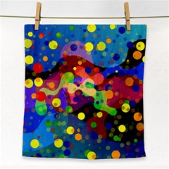 Blobs Dots Abstract Art Waves Face Towel