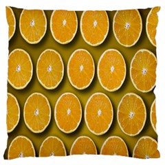 Orange Slices Cross Sections Pattern Large Cushion Case (one Side)
