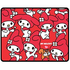 Rabbit Background Cartoon Fleece Blanket (medium) 