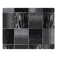 Gray Animal Print Double Sided Flano Blanket (large) 
