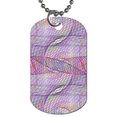 Purple Background Abstract Pattern Dog Tag (one Side)
