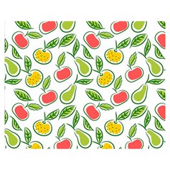 Fruit Fruits Food Illustration Background Pattern Double Sided Flano Blanket (medium) 