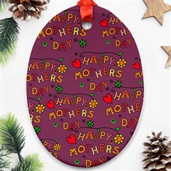Seamless,happy Mothers Day Oval Ornament (two Sides)