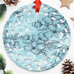 Flowers-25 Ornament (round Filigree)