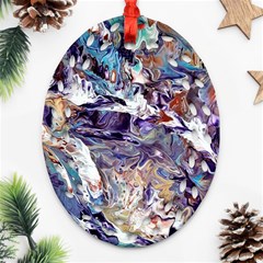 Abstract Cross Currents Oval Filigree Ornament (two Sides)